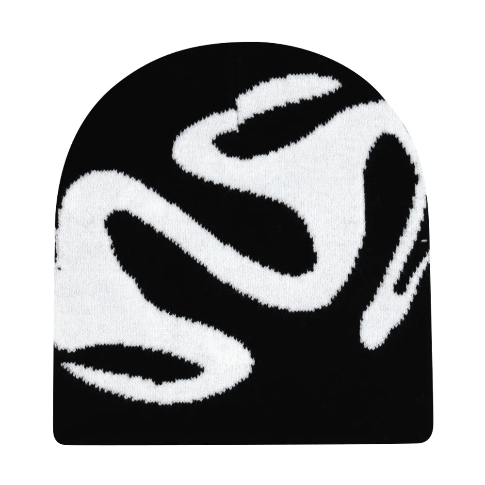 New Fashion Letter Autumn Winter Beanies for Women Men Outdoor Y2K Skullcap Warm Skiing Hat Cold Hat Hip Hop Cycling Knit Hat