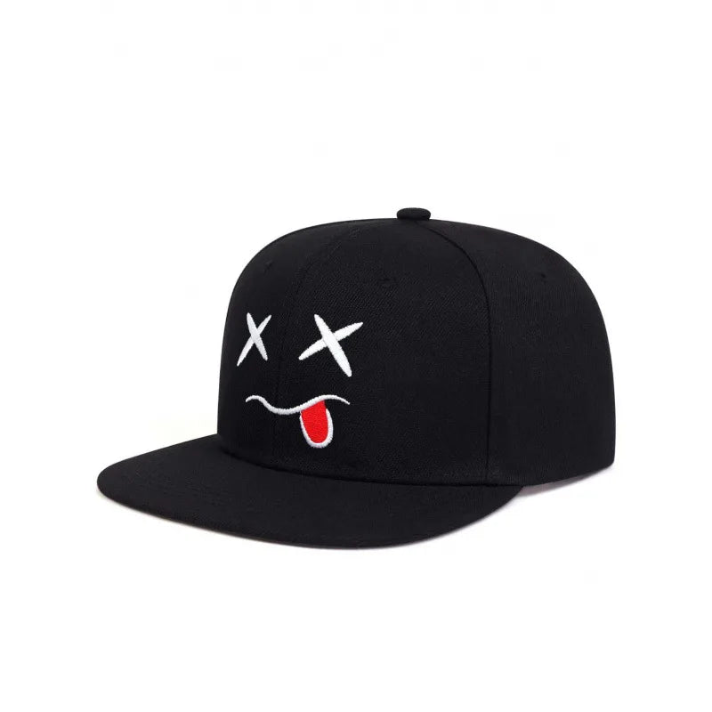 Youth Hip Hop Flat Brim Baseball Cap Outdoor Street Dance Hat for Men Fashion Snapback Adjustable Breathable Cotton