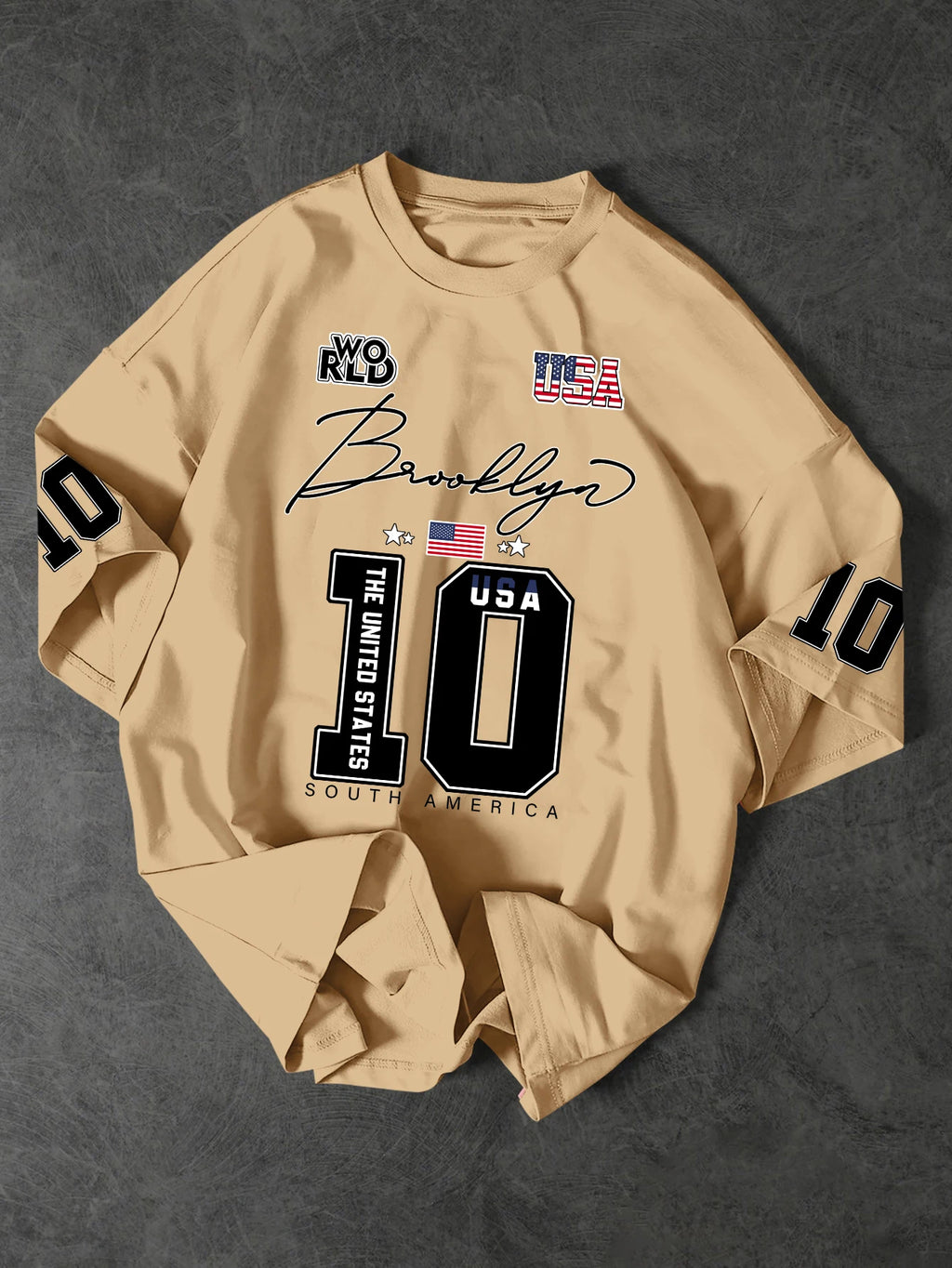 USA Brooklyn Style 10 Oversized Men's Streetwear Tee