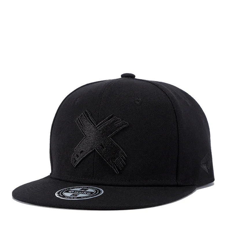 Youth Hip Hop Flat Brim Baseball Cap Outdoor Street Dance Hat for Men Fashion Snapback Adjustable Breathable Cotton