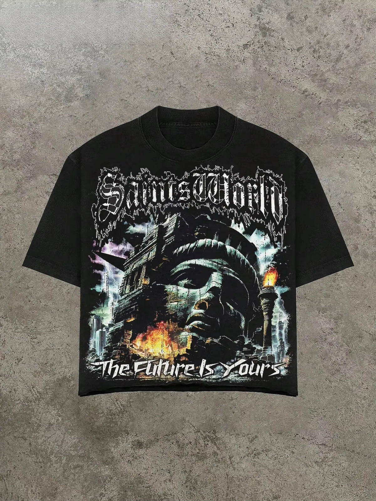 Valley & Dreams Retro Dark Style Y2k Street Trendy Brand T-Shirt Cotton Graphic Tee Men Women Summer Streetwear