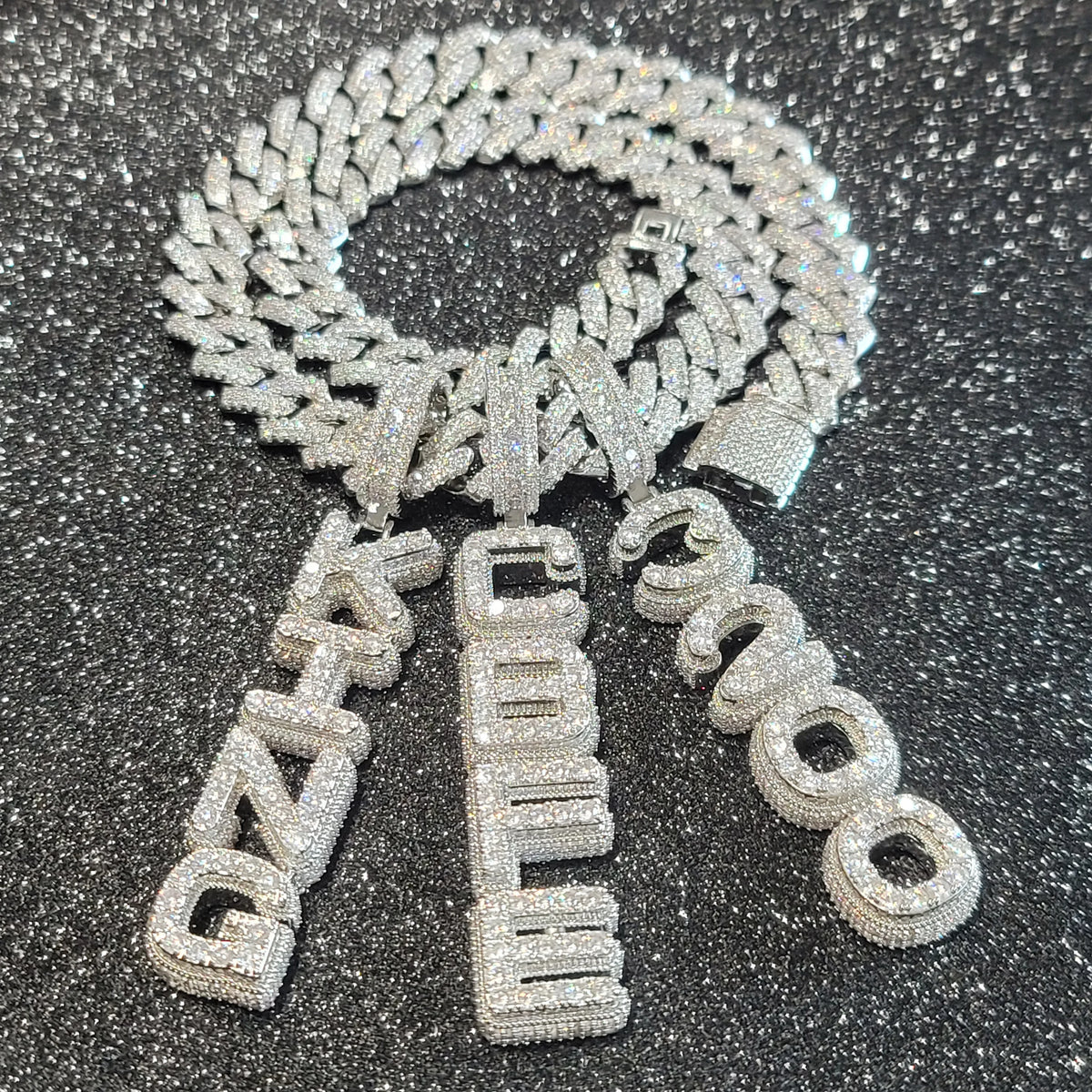 Custom Name Vertical Chain Necklace