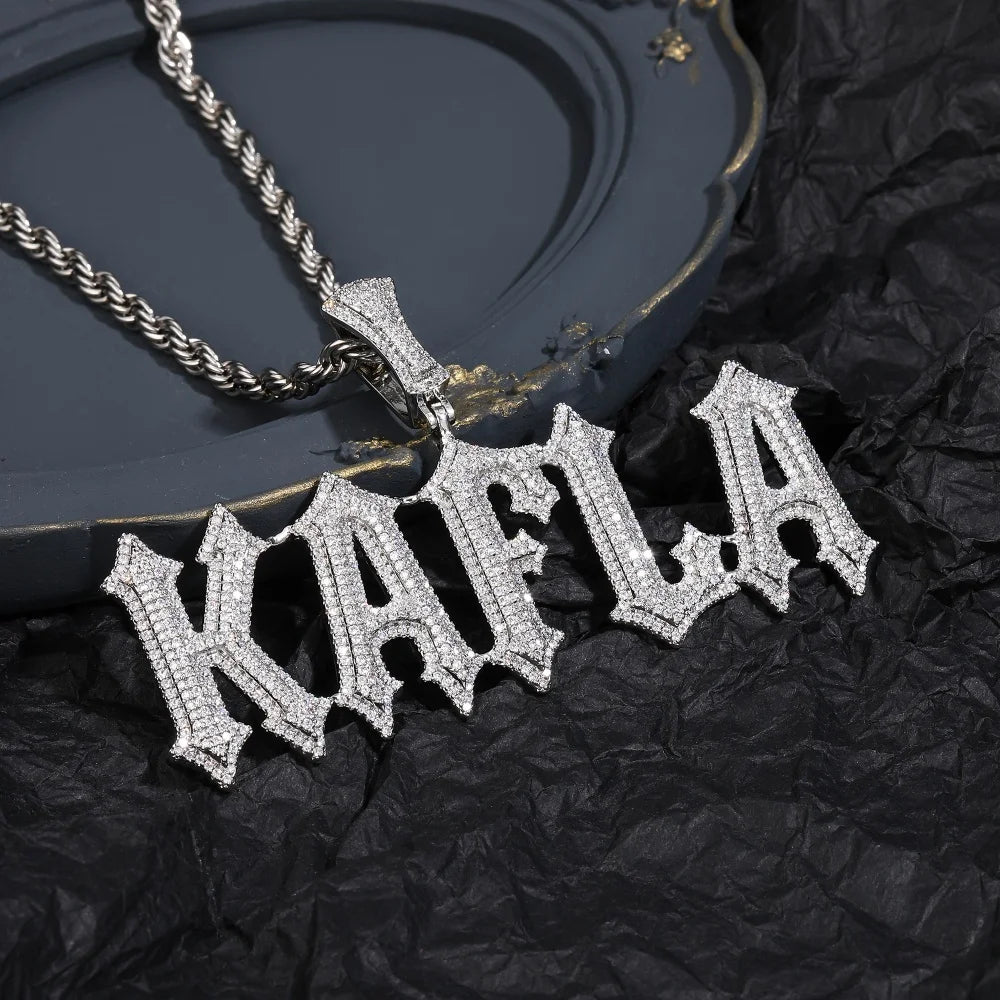 Custom horizontal iced out chain