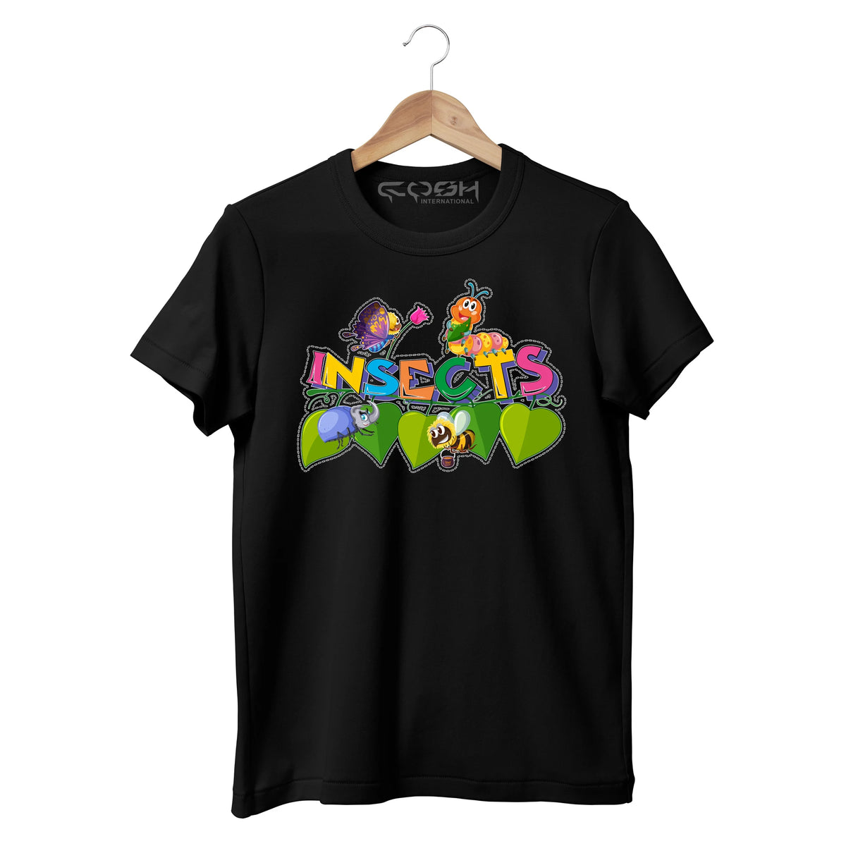 Cosh International Oversized Streetwear T-Shirt – 100% Cotton Graphic Puff Print Boxy Cropped Custom Screen Print Tee
