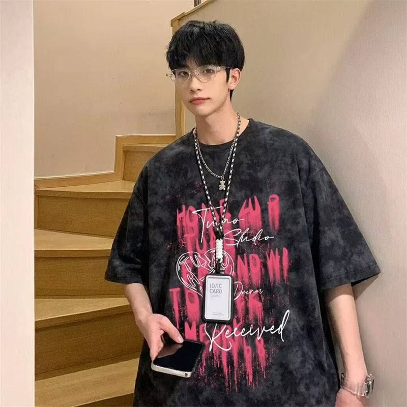 2026 Summer Men's Tie-Dye Graphic T-Shirt