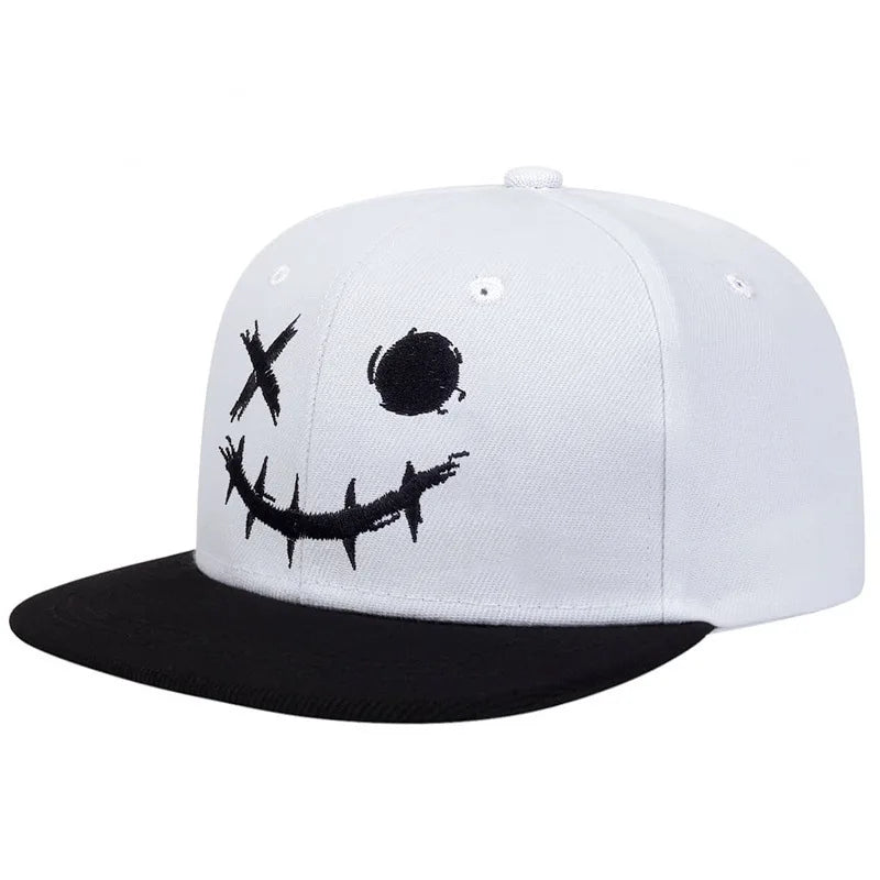 Youth Hip Hop Flat Brim Baseball Cap Outdoor Street Dance Hat for Men Fashion Snapback Adjustable Breathable Cotton