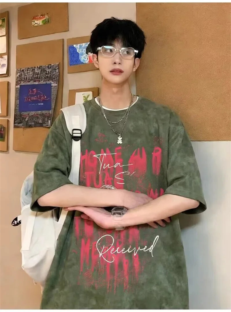 2026 Summer Men's Tie-Dye Graphic T-Shirt