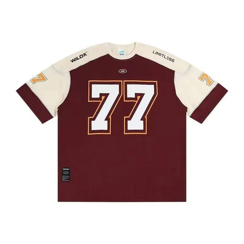 Ice Hockey Short Sleeve, American Vintage Sports, High Street Casual Football Jersey & Basketball T-shirt