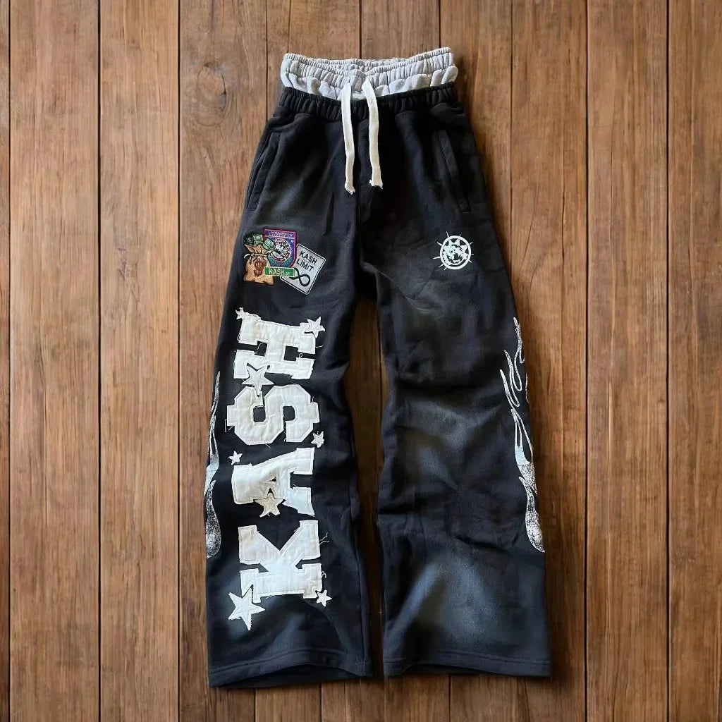 Y2K Baggy Wide-Leg Streetwear Pants