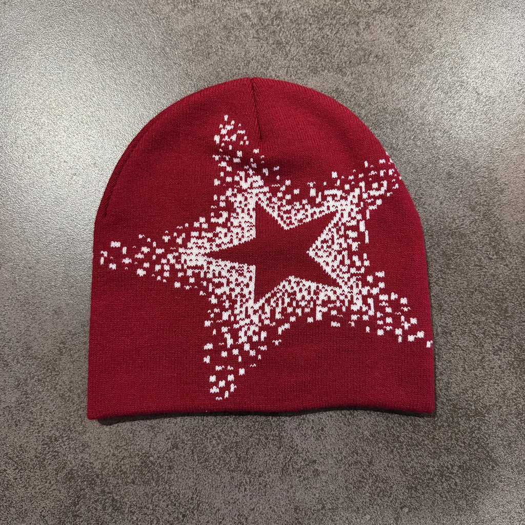 Star Pattern Knit Hat Jacquard Warm Beanies for Women Men Winter Autumn Outdoor Skullcap Skiing Hat Y2K Cold Hat Hip Hop Cycling