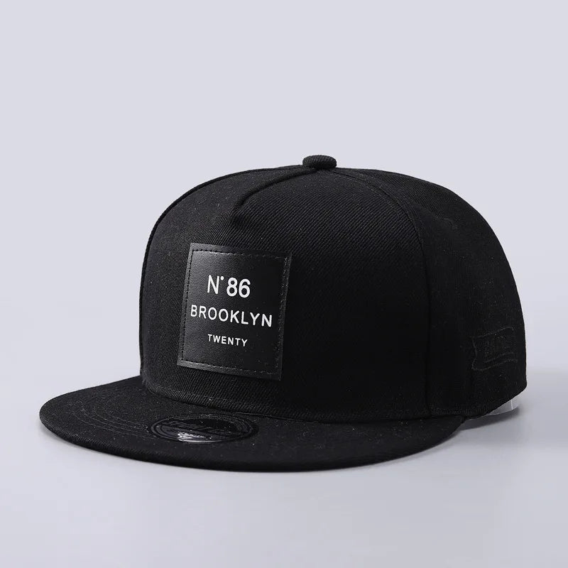 Youth Hip Hop Flat Brim Baseball Cap Outdoor Street Dance Hat for Men Fashion Snapback Adjustable Breathable Cotton