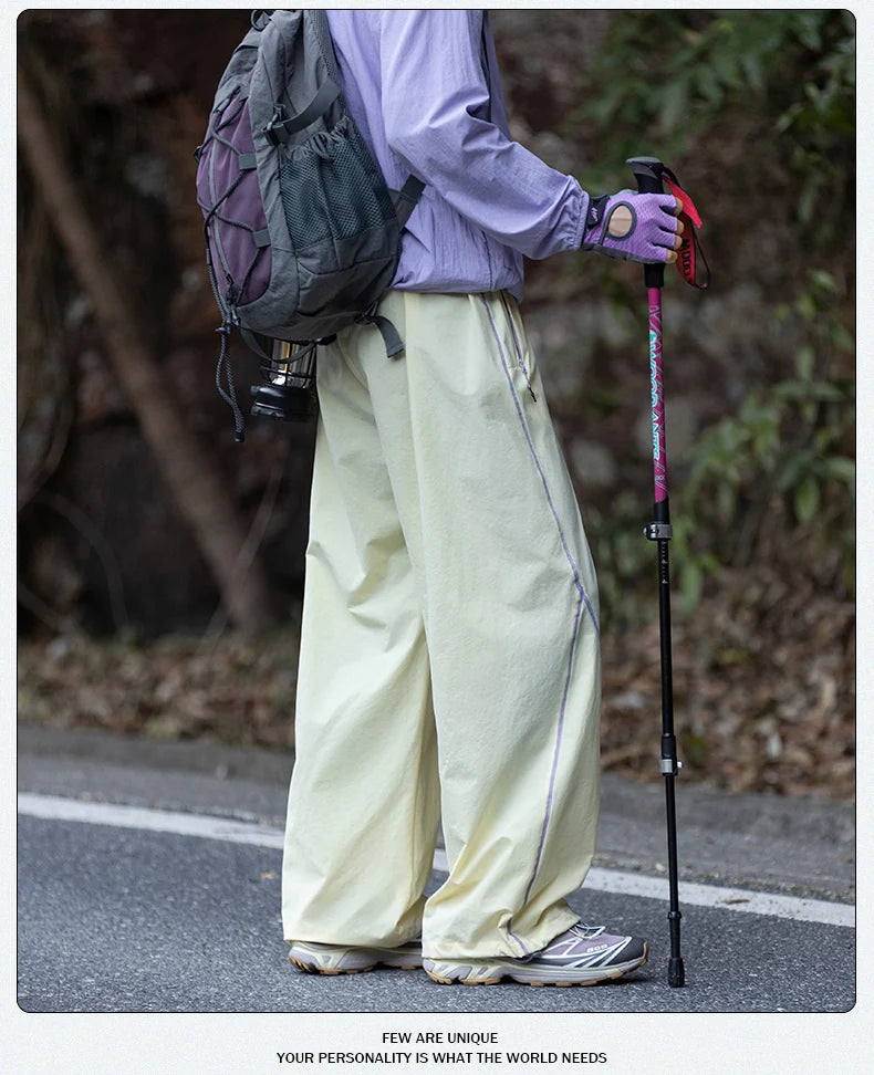 American High Street Trendy Hip-Hop Casual Pants Men's Spring Autumn Outdoor Hiking Loose Straight Pants Men Fashion Trousers