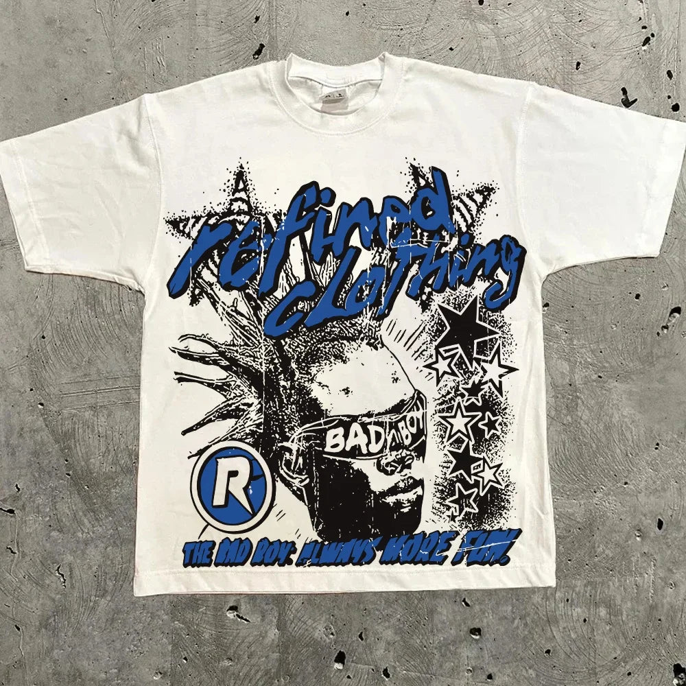 Harajuku Letter Graphic Oversized Tee