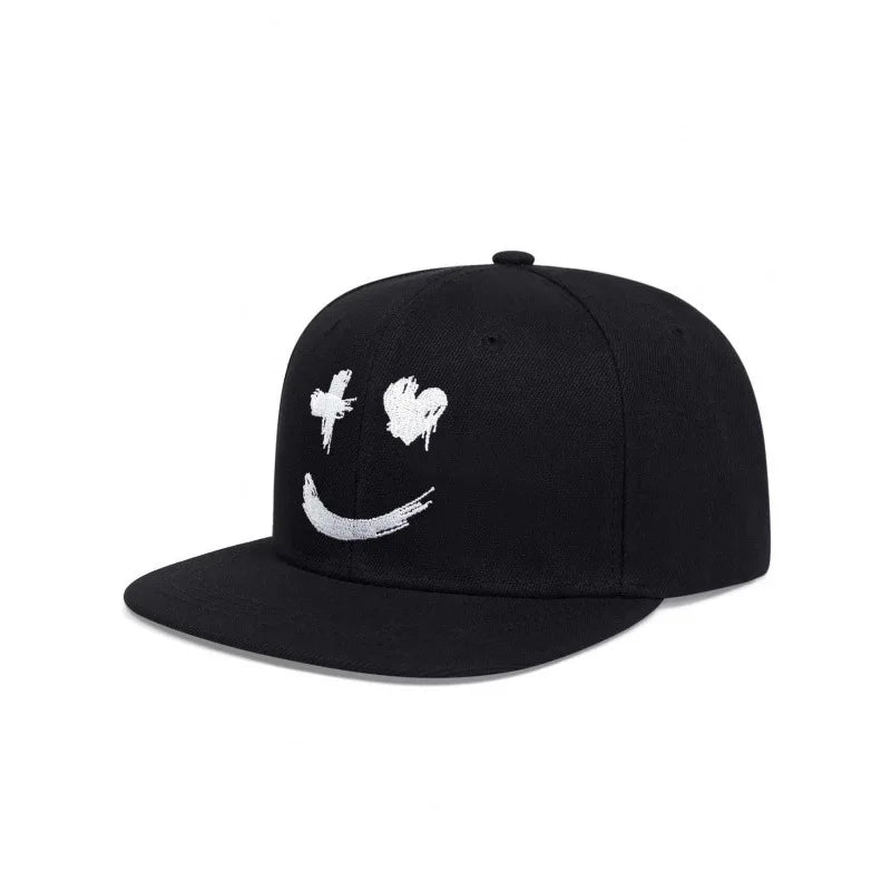 Youth Hip Hop Flat Brim Baseball Cap Outdoor Street Dance Hat for Men Fashion Snapback Adjustable Breathable Cotton