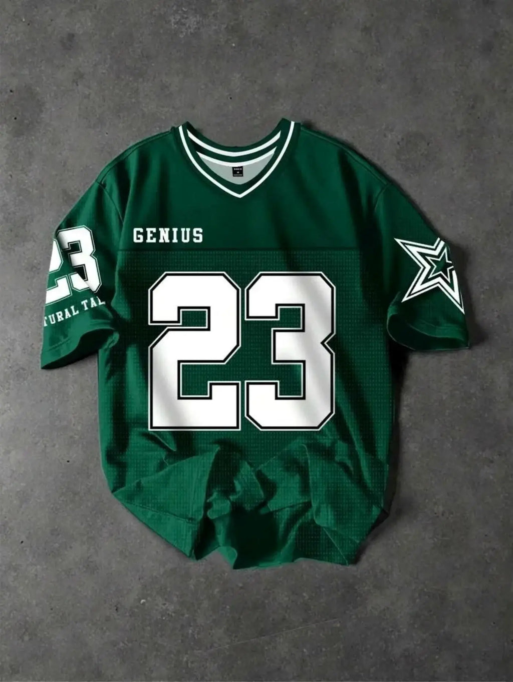 Retro Men's American Football Jersey V‑Neck Number Graphic Print Star Sleeve Pattern 2026 Crest Fan Football Shirt