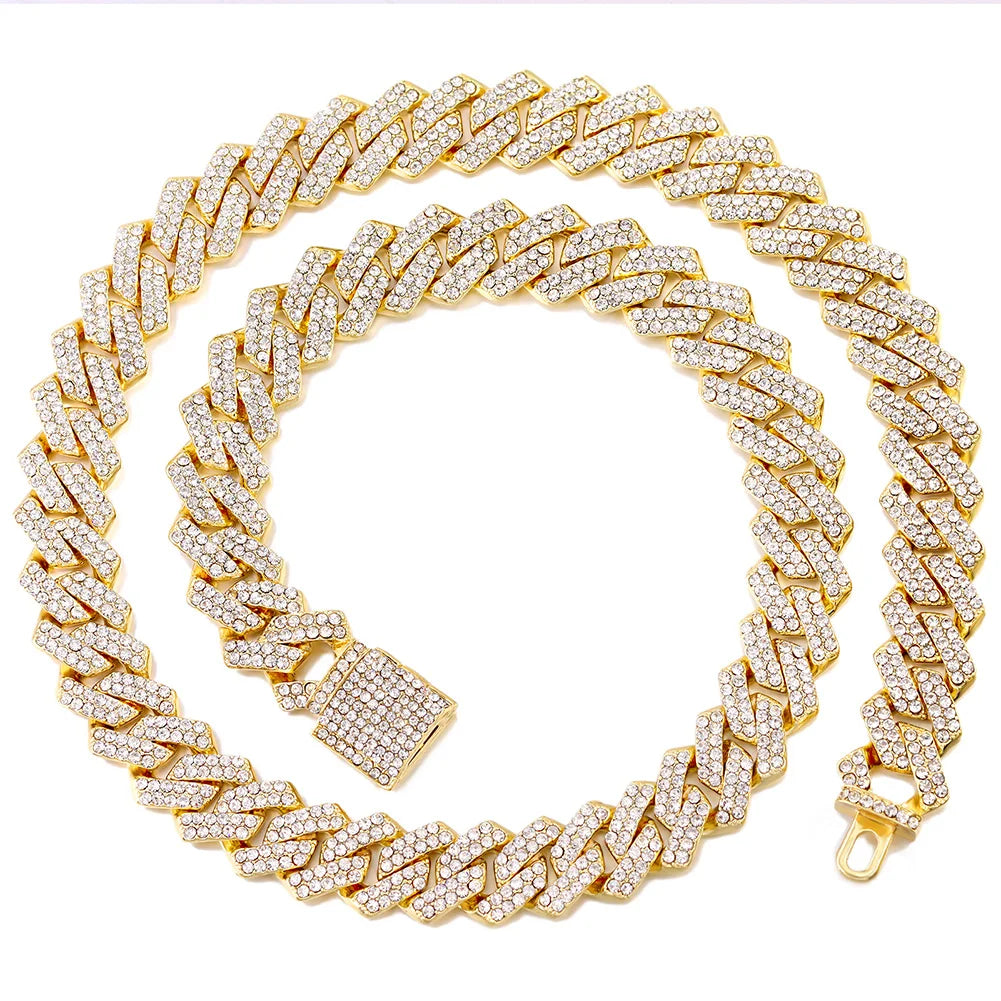Iced out Cuban link chain 14MM
