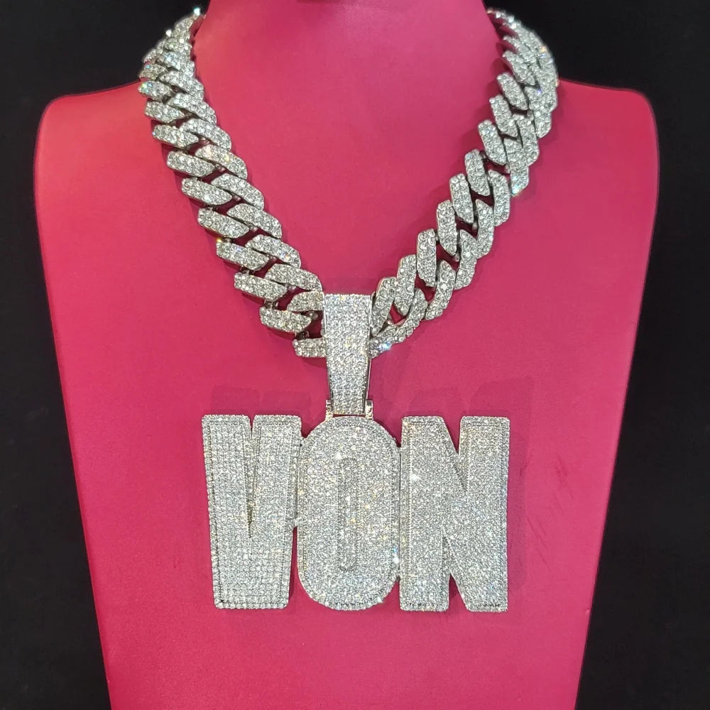 Custom Iced Out Moissanite Letter chain