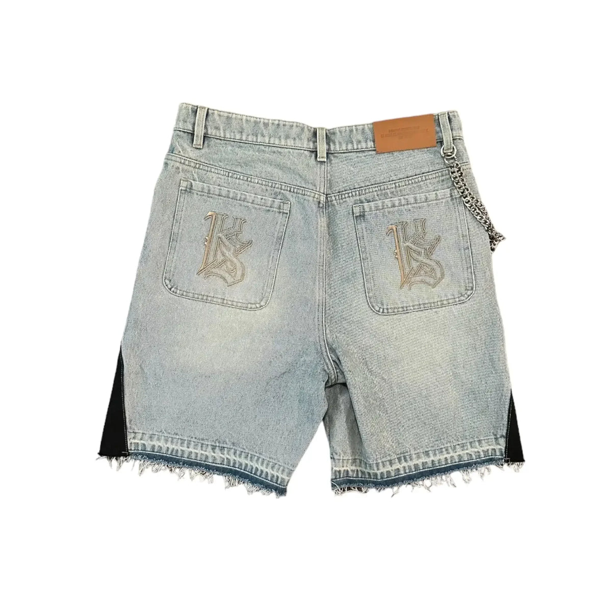 Baggy Custom Paint Jorts Washe Number 8 Ball Denim Shorts Men Goth Y2k Harajuku Casual Sweatpants Wide Leg Short Streetwear