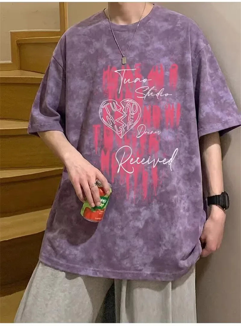 2026 Summer Men's Tie-Dye Graphic T-Shirt
