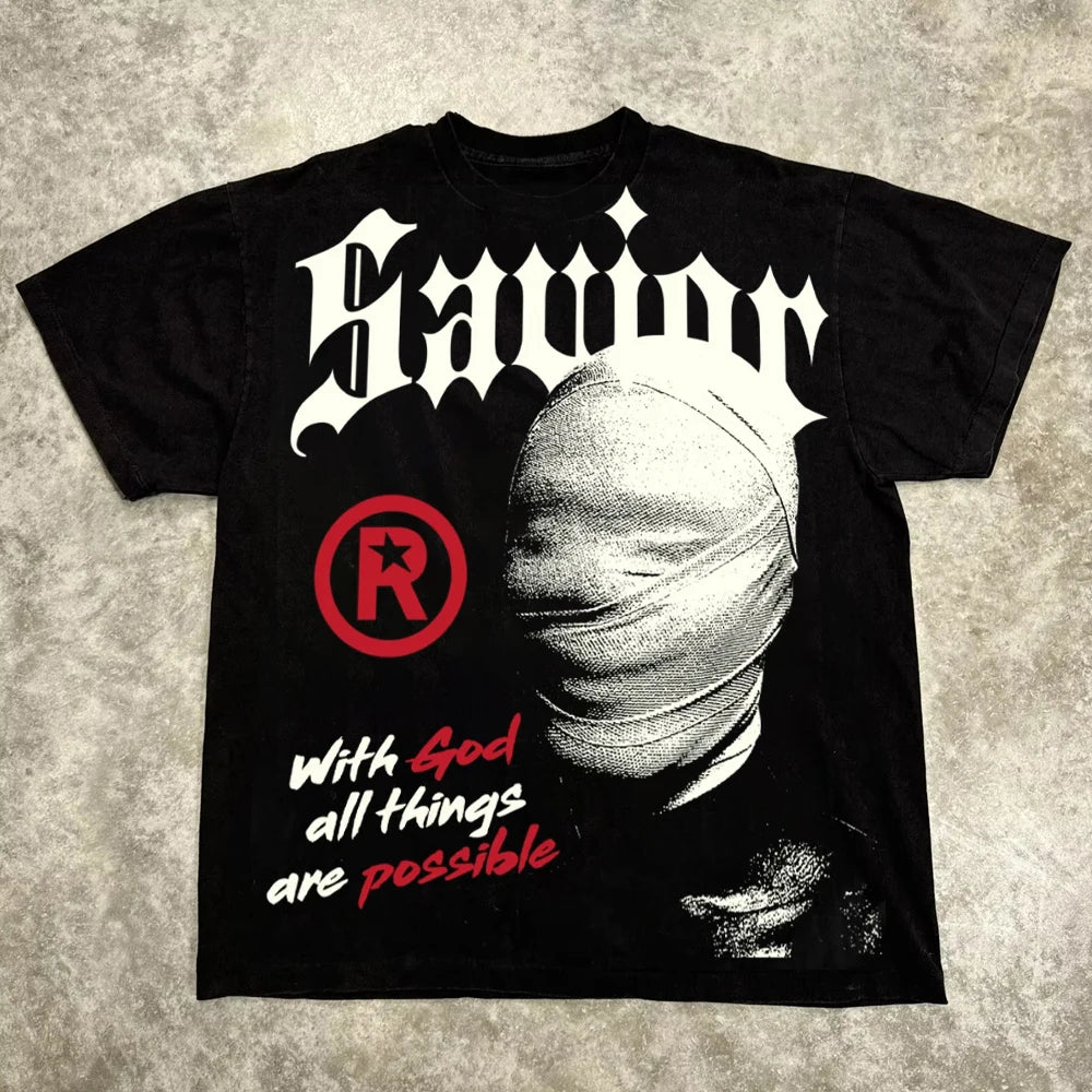 Harajuku Letter Graphic Oversized Tee