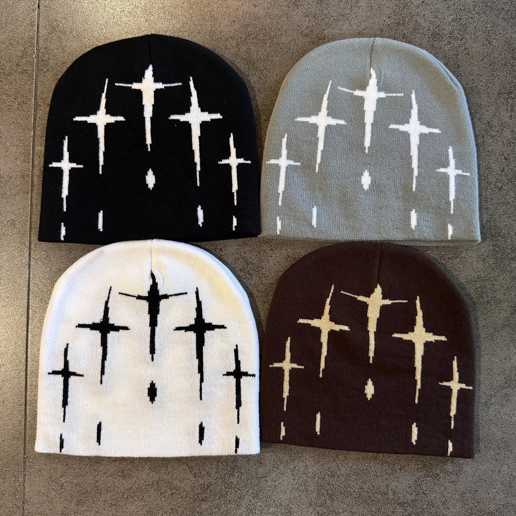 New Fashion Letter Autumn Winter Beanies for Women Men Outdoor Y2K Skullcap Warm Skiing Hat Cold Hat Hip Hop Cycling Knit Hat