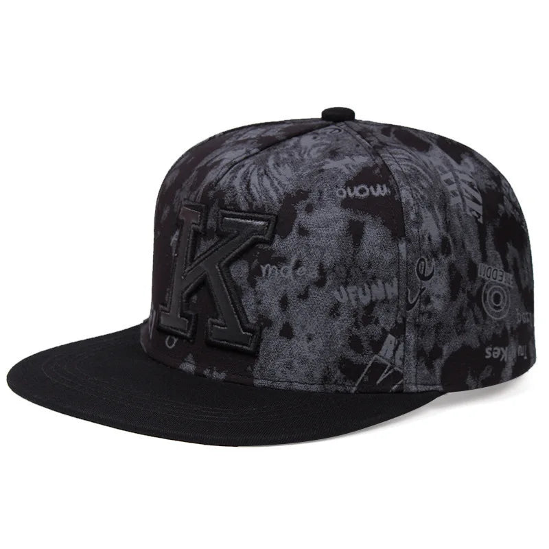 Youth Hip Hop Flat Brim Baseball Cap Outdoor Street Dance Hat for Men Fashion Snapback Adjustable Breathable Cotton