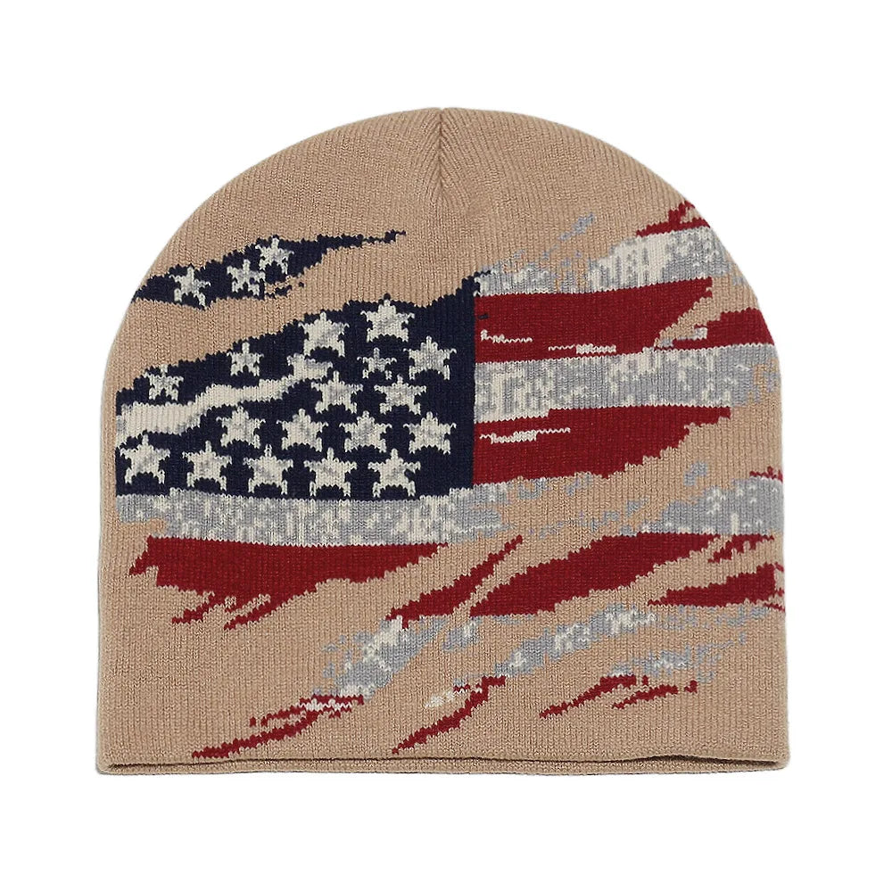 Star Pattern Knit Hat Jacquard Warm Beanies for Women Men Winter Autumn Outdoor Skullcap Skiing Hat Y2K Cold Hat Hip Hop Cycling