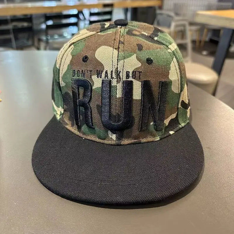 Youth Hip Hop Flat Brim Baseball Cap Outdoor Street Dance Hat for Men Fashion Snapback Adjustable Breathable Cotton