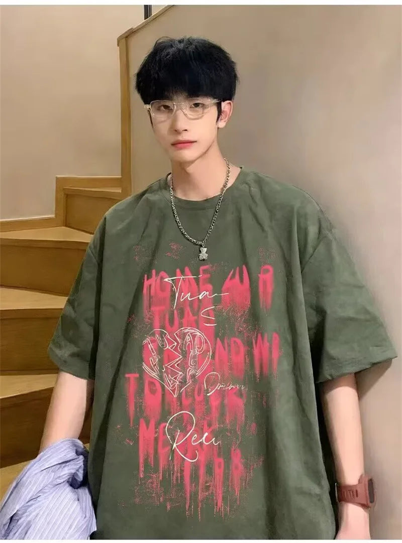 2026 Summer Men's Tie-Dye Graphic T-Shirt