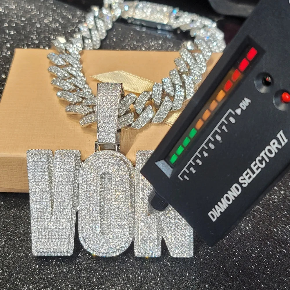Custom Iced Out Moissanite Letter chain