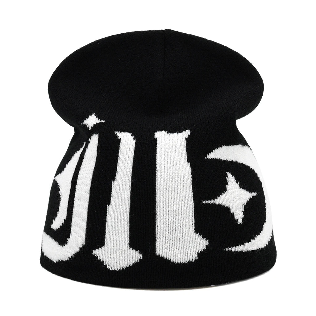 New Fashion Letter Autumn Winter Beanies for Women Men Outdoor Y2K Skullcap Warm Skiing Hat Cold Hat Hip Hop Cycling Knit Hat