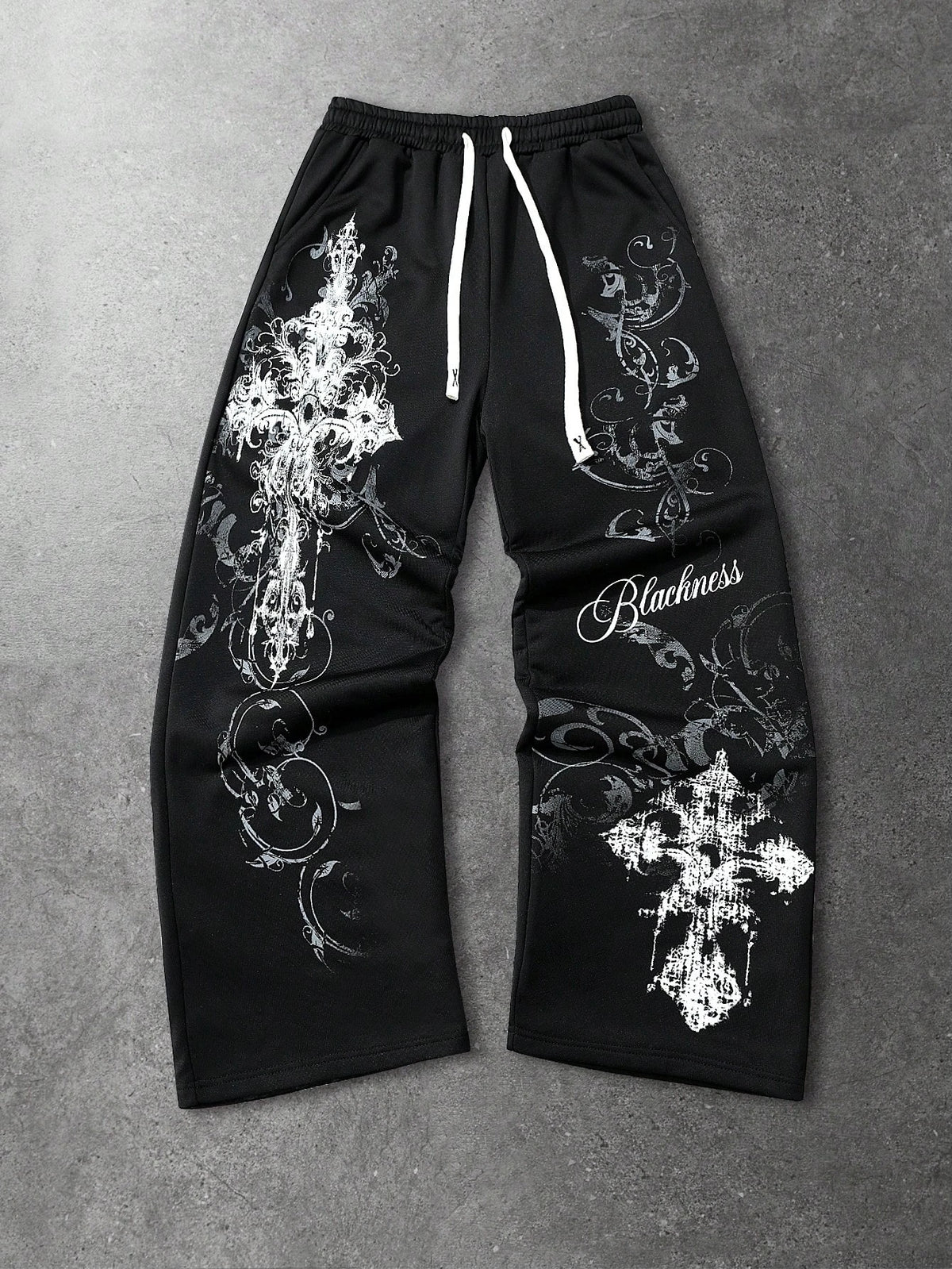 Summer Hot Sale Y2K Letter Flame Star Print Wide Leg Sweatpants Unisex Drawstring Loose Hip Hop Streetwear Casual Long Trousers
