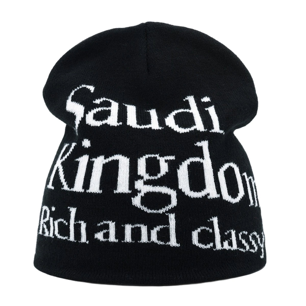New Fashion Letter Autumn Winter Beanies for Women Men Outdoor Y2K Skullcap Warm Skiing Hat Cold Hat Hip Hop Cycling Knit Hat