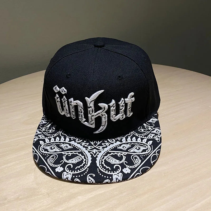 Youth Hip Hop Flat Brim Baseball Cap Outdoor Street Dance Hat for Men Fashion Snapback Adjustable Breathable Cotton
