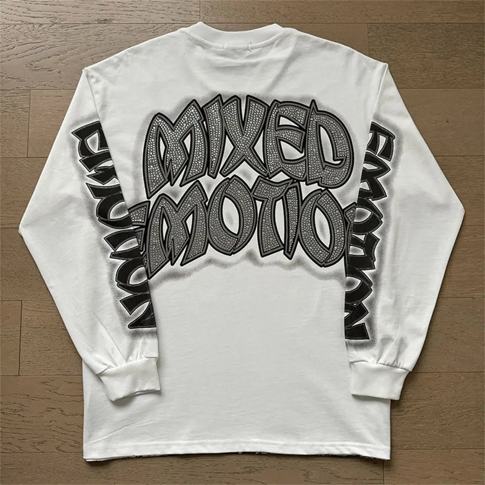 2026 New MIXED EMOTION Long Sleeve T-shirt Men Women High Street Full Print Best Quality Crewneck Hip Hop Oversized Tops