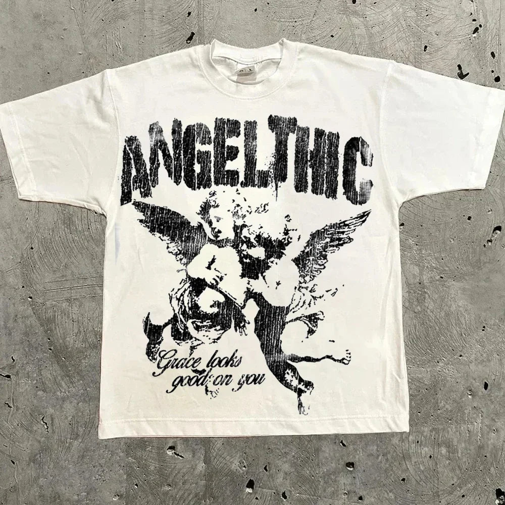 Harajuku Letter Graphic Oversized Tee