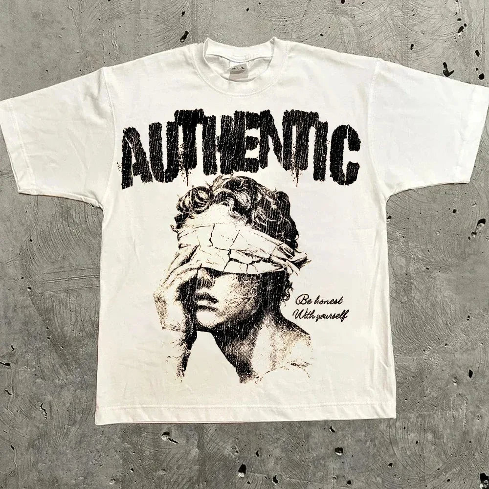 Harajuku Letter Graphic Oversized Cotton T-Shirt