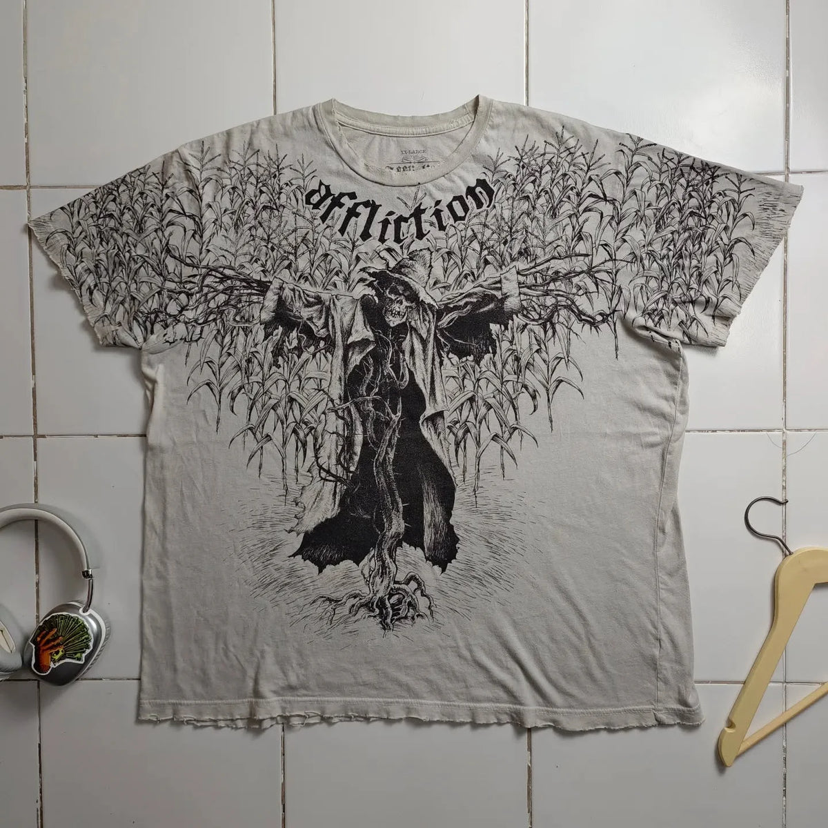 Y2KAffliction Short Sleeve Vintage Clothing Punk Hip Hop Graphic Print Oversized Tshirt Women Round Neck Cotton Short Sleeve Top