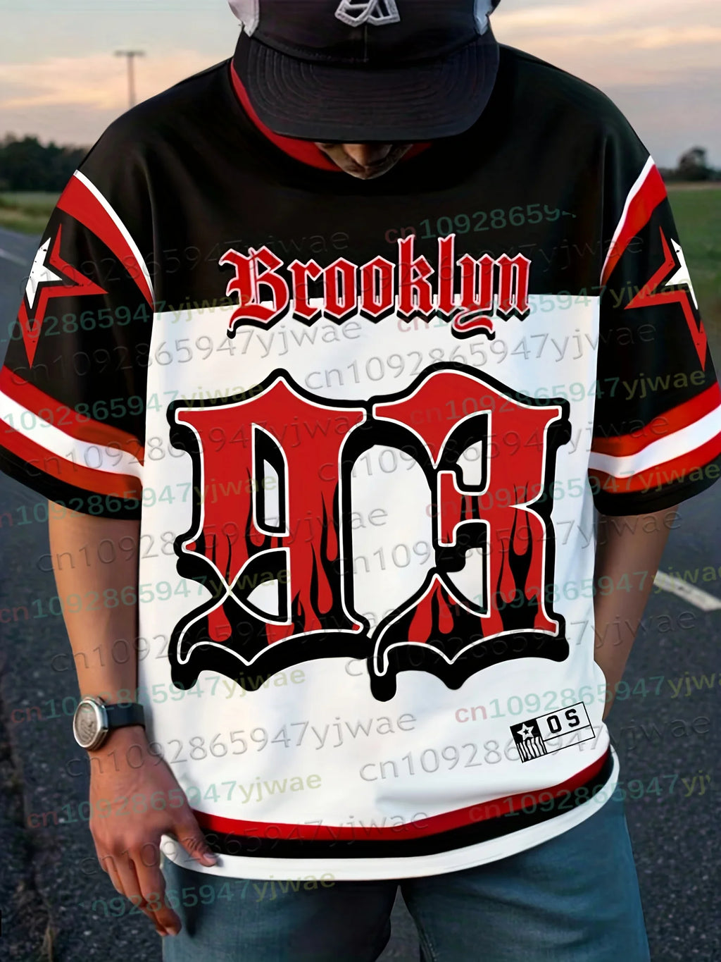 American Street Style Football Jersey Brooklyn No.93 Short-Sleeve TShirt Retro Harajuku Summer Oversize Sport Womens Mens Tshirt