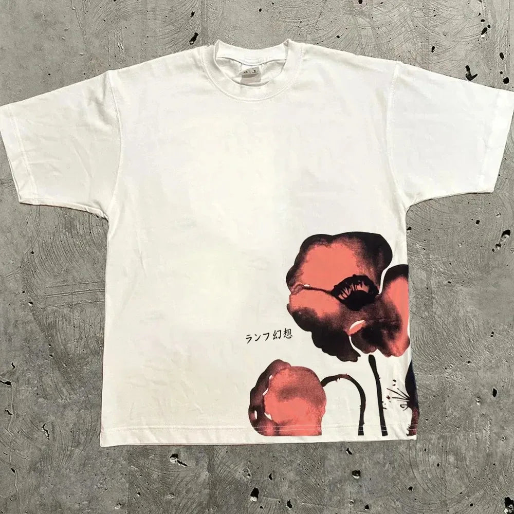 Harajuku Letter Graphic Oversized Cotton T-Shirt