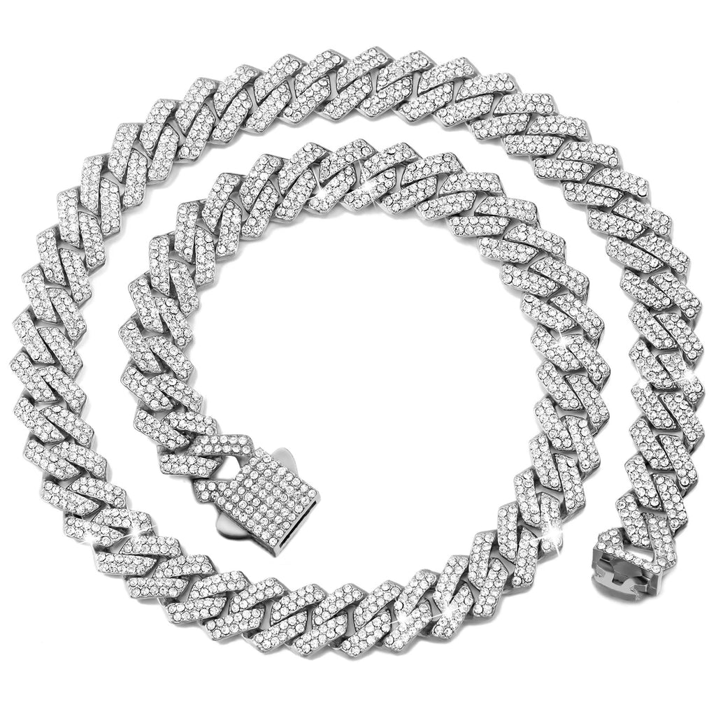 Iced out Cuban link chain 14MM