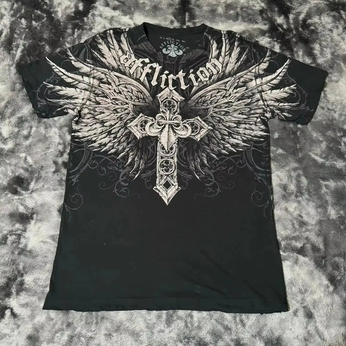 Affliction Winter Long Sleeved Cotton T Shirt New Y2k Fashion Retro Harajuku Round Neck Shirt Men's Women Gothic Casual Tops