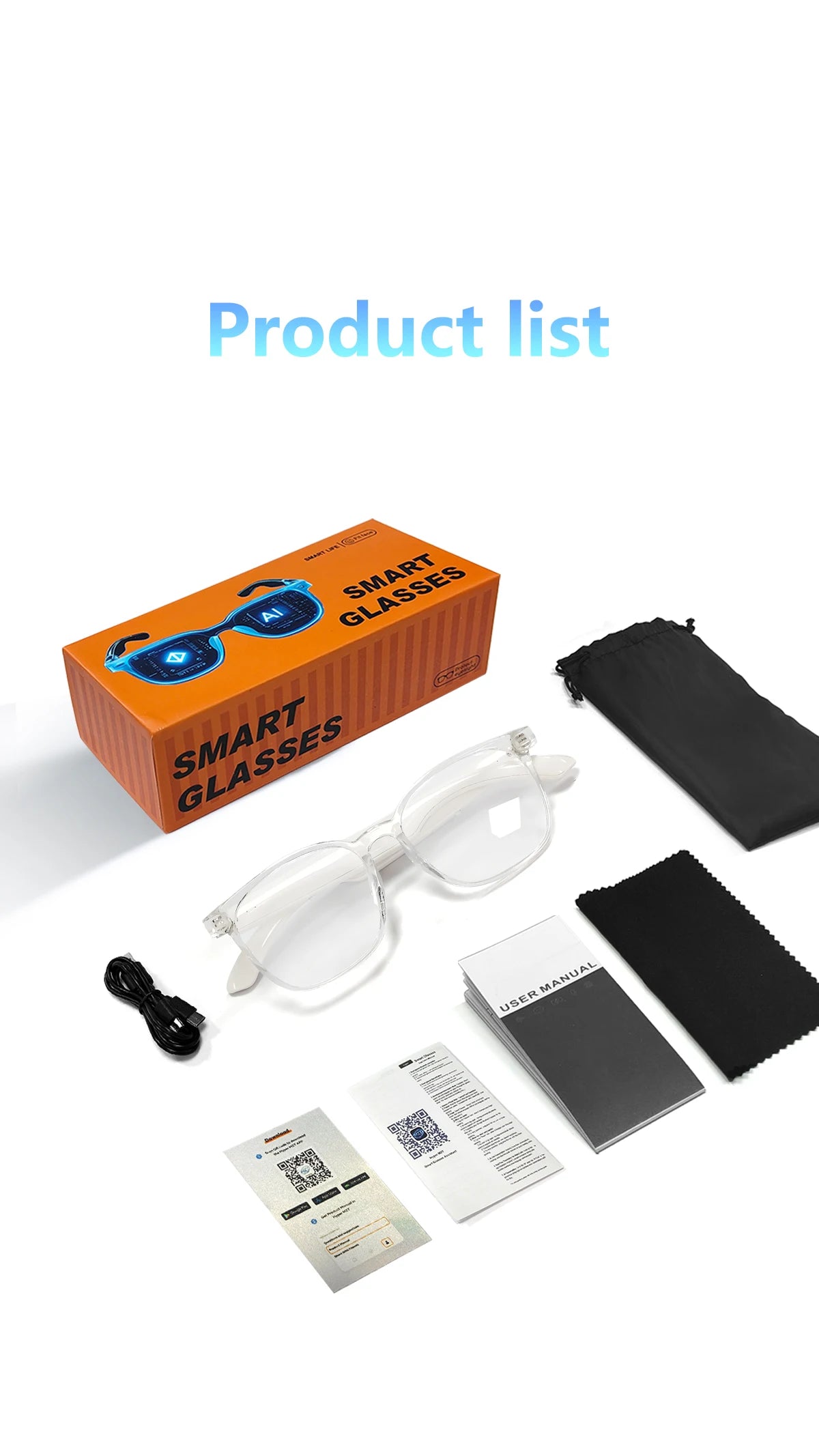 Smart AI Translation Wireless Glasses