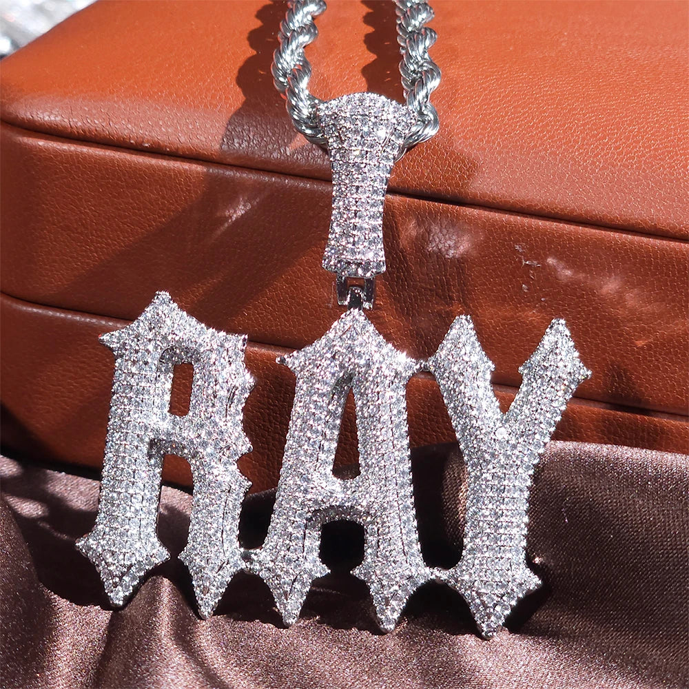 Custom horizontal iced out chain