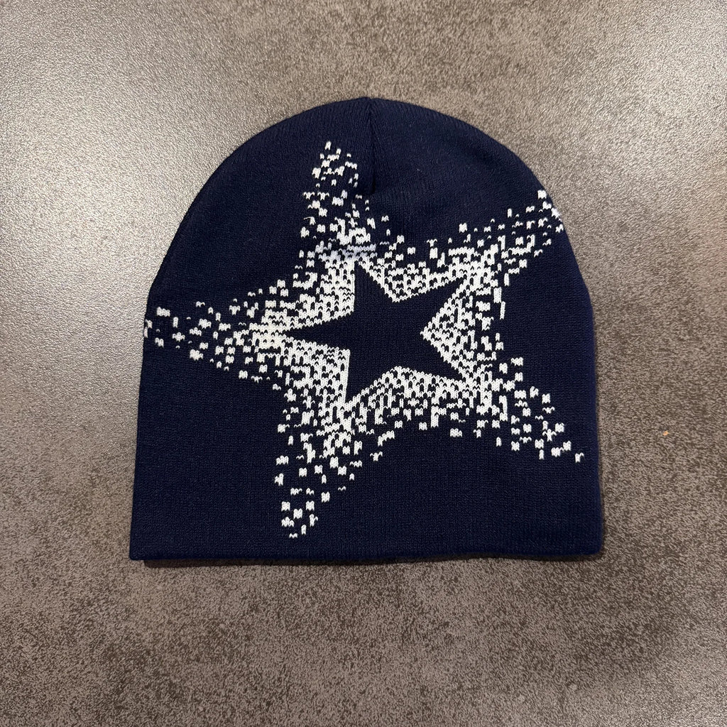 Star Pattern Knit Hat Jacquard Warm Beanies for Women Men Winter Autumn Outdoor Skullcap Skiing Hat Y2K Cold Hat Hip Hop Cycling