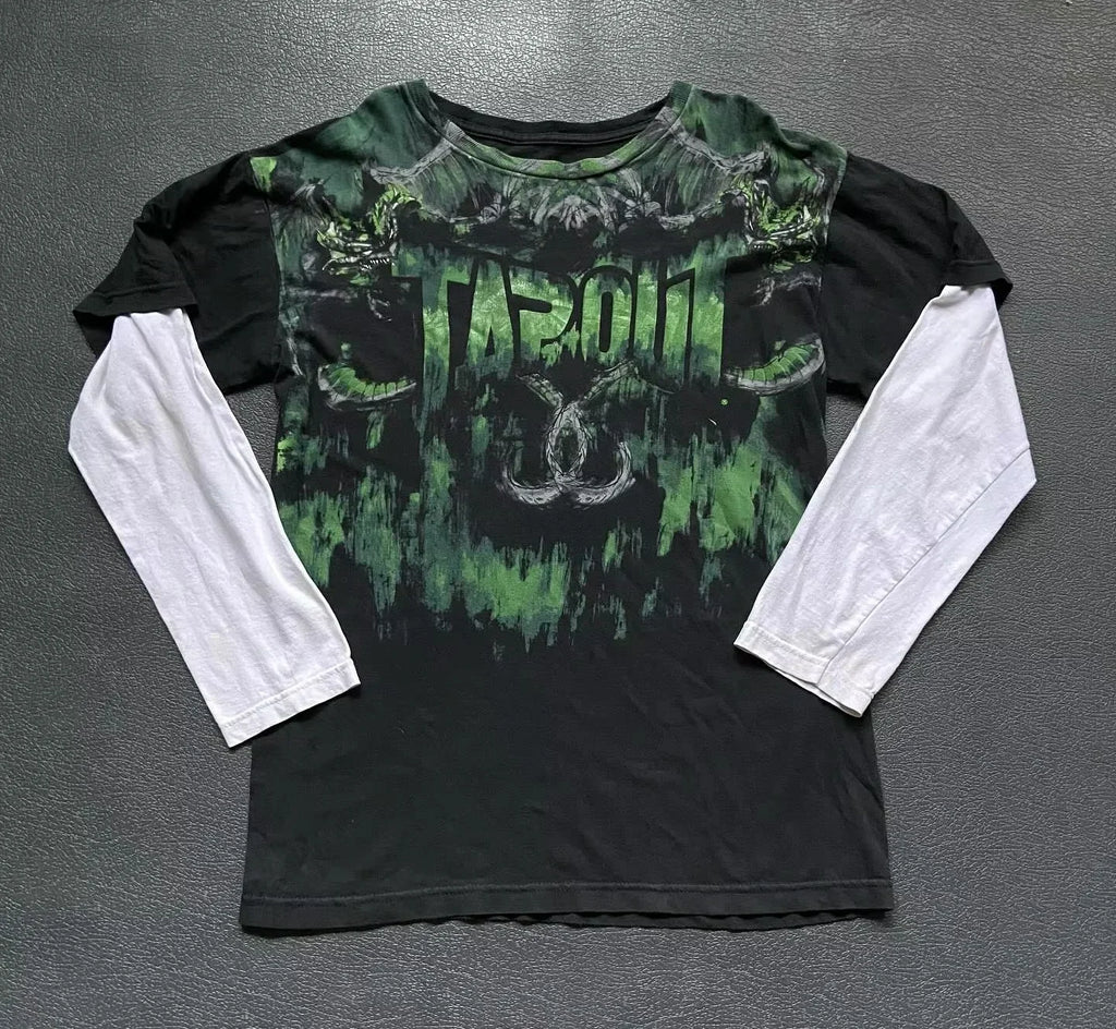 Southpole Y2K Gothic T-Shirt Long Sleeve Unisex Harajuku Streetwear |Hip Hop Letter Print Oversized Casual Shirt  Summer Fashion