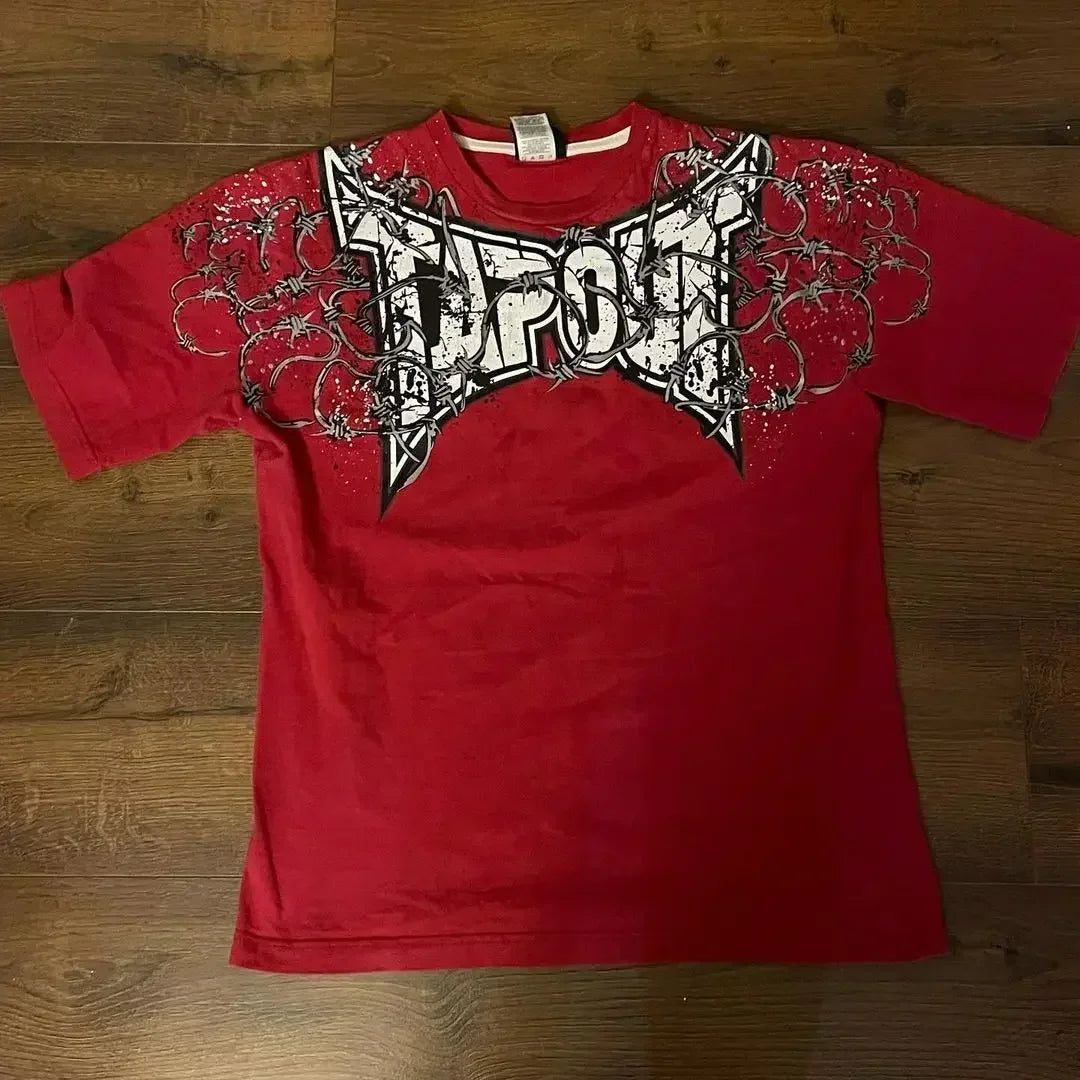 Affliction Winter Long Sleeved Cotton T Shirt New Y2k Fashion Retro Harajuku Round Neck Shirt Men's Women Gothic Casual Tops