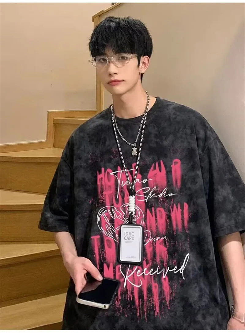 2026 Summer Men's Tie-Dye Graphic T-Shirt