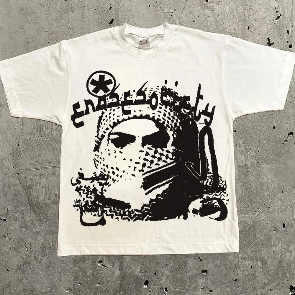 Harajuku Letter Graphic Oversized Tee