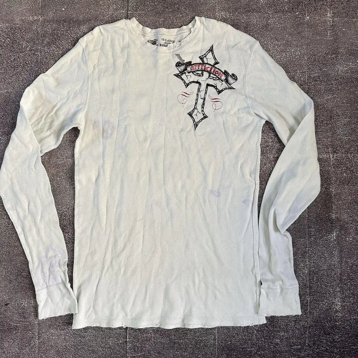 Affliction Winter Long Sleeved Cotton T Shirt New Y2k Fashion Retro Harajuku Round Neck Shirt Men's Women Gothic Casual Tops